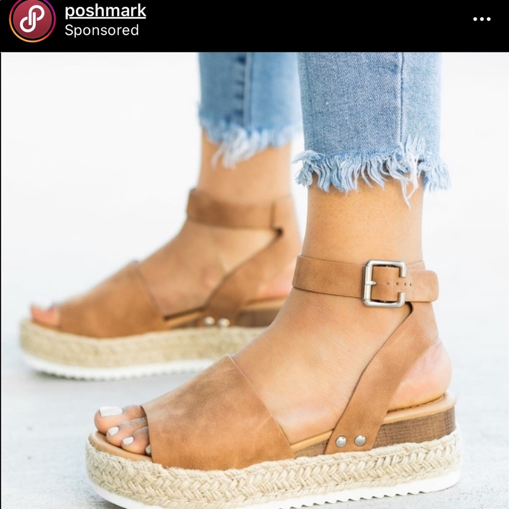 LAST 4❗️✨JOSIE Flat Wedge Espadrilles-Tan